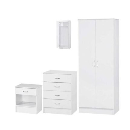 3-Piece Wardrobe Set in White
