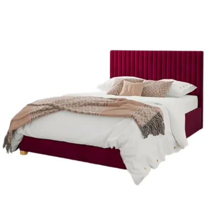 Channel Vertical Tufted Upholstered Bed in Meron