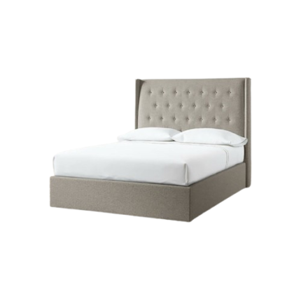 Tufted Wingback Headboard Bed