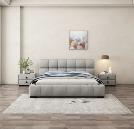 Master Bedroom Modern Fabric Bed