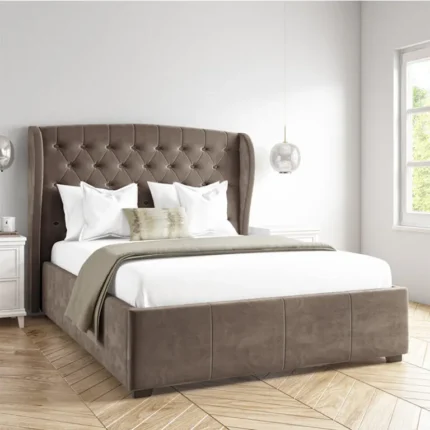 Button Tufted Headboard Bed