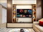 TV unit with shelves
