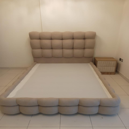 Plush Block Upholstered Bed