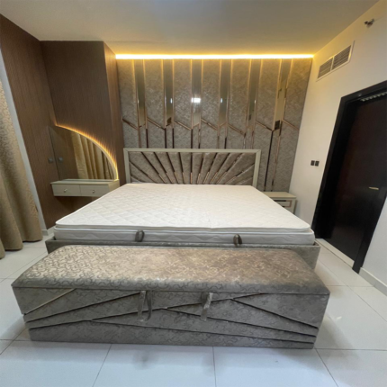 Aurora Luxe Vertical Panel Upholstered Bed