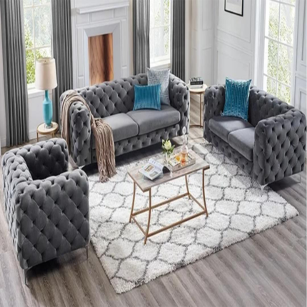 Regal Chester Tufted Sofa Set